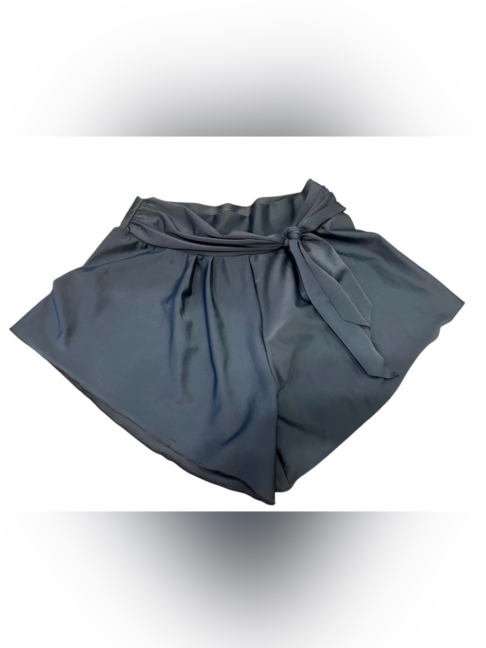 Nani Swimwear  High-Waist Black Swim Shorts with Tie Waist Skort
